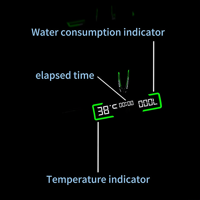 EcoDelux LED Energy Smart Meter Thermostatic Shower - Chrome