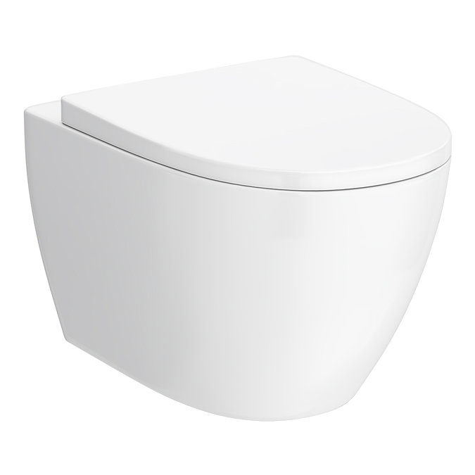 EcoDelux Matt White Tornado Flush Wall Hung Pan & Soft Close Seat