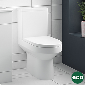 EcoDelux Metro Water Saving Close Coupled Toilet + Soft Close Seat Medium Image