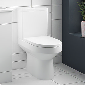 EcoDelux Metro Water Saving Close Coupled Toilet + Soft Close Seat Large Image