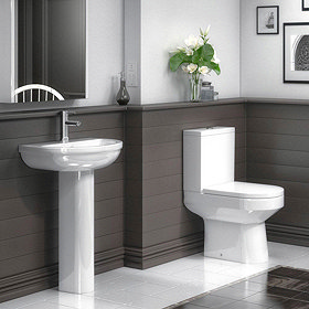 EcoDelux Metro Water Saving Modern Bathroom Suite + Basin Tap