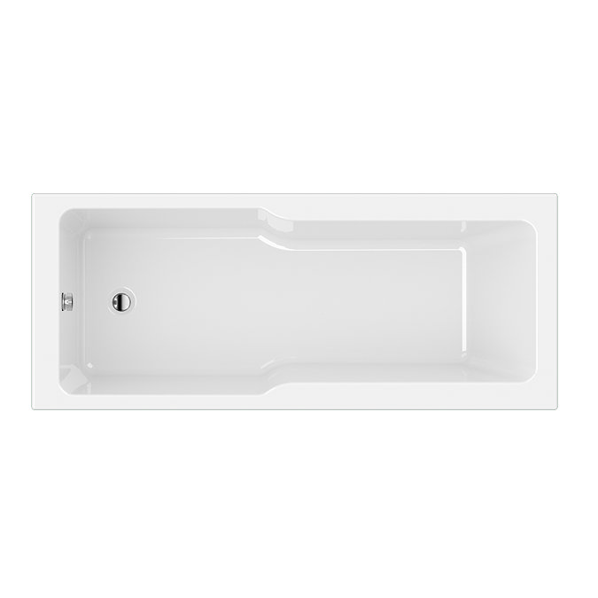 EcoDelux Premiercast Shower Bath - 1700 x 750mm with Chrome Bath Screen