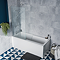 EcoDelux Premiercast Shower Bath - 1700 x 750 with Chrome Bath Screen