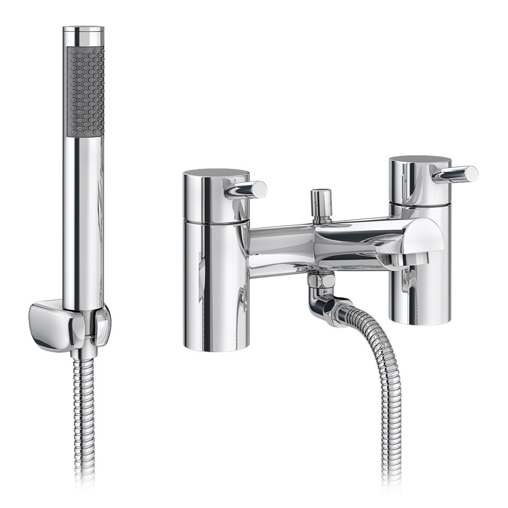 EcoDelux Round Bath Shower Mixer with Shower Kit Chrome | Victorian ...