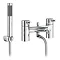 EcoDelux Round Bath Shower Mixer with Shower Kit Chrome