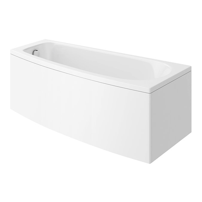 EcoDelux Space Saver 1600 x 700/500 Curved Bath with Front Panel