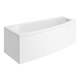 EcoDelux Space Saver 1700 x 700/500 Curved Bath with Front Panel