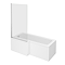 EcoDelux Water-Saving Bath - 1700mm L Shaped with Hinged Screen + Panel