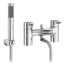 EcoDelux WRAS Approved Round Bath Shower Mixer with Shower Kit Chrome