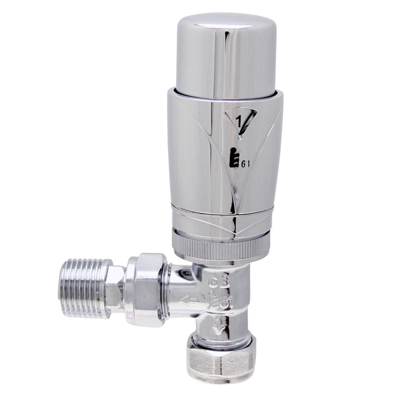 Eden Plus 15mm Angled Thermostatic Radiator Valve | Chrome | Online