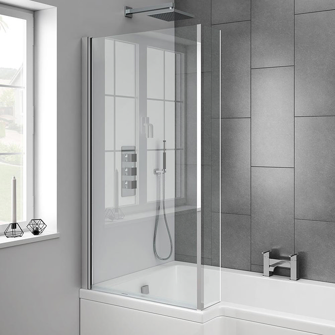 Edge Modern Shower Bath Suite  Profile Large Image