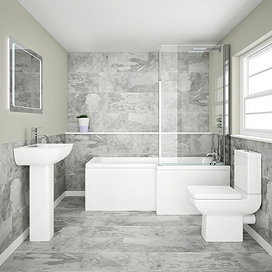 Edge Modern Shower Bath Suite