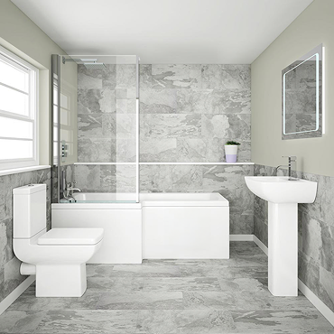 Edge Modern Shower Bath Suite