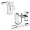 Edge Waterfall Basin + Bath Shower Mixer Tap Pack Large Image