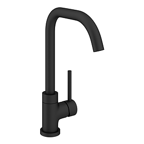 Edmonton Matt Black Single Lever Kitchen Sink Mixer