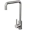 Edmonton Modern Brushed Stainless Steel Kitchen Mixer Tap Large Image