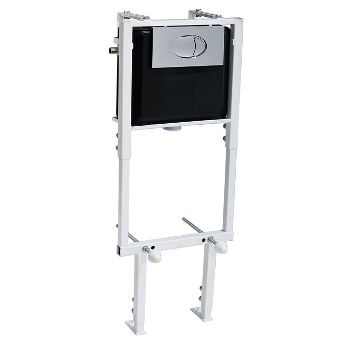 Edmonton Wall Hung Pan with Dual Flush Concealed WC Cistern + Wall Hung Frame Feature Large Image