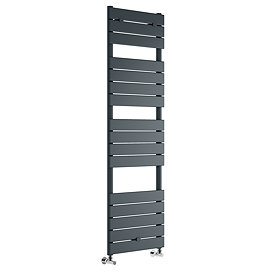 Milan Anthracite 1512 x 500mm Flat Panel Heated Towel Rail - 18 Sections