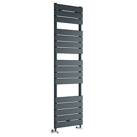 Milan Anthracite 1512 x 500mm Flat Panel Heated Towel Rail - 18 Sections