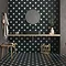 Elba Black Patterned Wall & Floor Tiles - 220 x 220mm Large Image