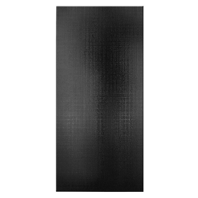 Elba Gloss Black Woven Design Porcelain Wall Tiles - 303 x 613mm Large Image