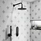 Elba Grey Inverse Star Patterned Wall & Floor Tiles - 220 x 220mm  Feature Large Image