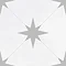 Elba Grey Inverse Star Patterned Wall & Floor Tiles - 220 x 220mm  Profile Large Image