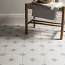 Elba Grey Inverse Star Patterned Wall & Floor Tiles - 223 x 223mm