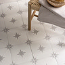 Elba Grey Inverse Star Patterned Wall & Floor Tiles - 223 x 223mm