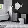 Elba Grey Star Patterned Wall & Floor Tiles - 220 x 220mm Standard Large Image