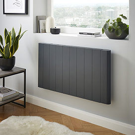 Anthracite electric designer radiator
