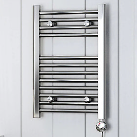 Chrome electric towel rails