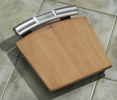 Electronic Wooden Frame Bathroom Scale with Chrome - 1600377 Large Image