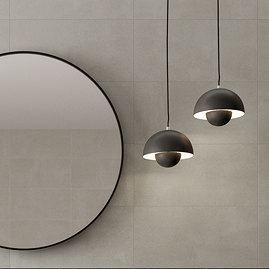 Element Chalk White Concrete Effect Wall and Floor Tiles - 300 x 600mm