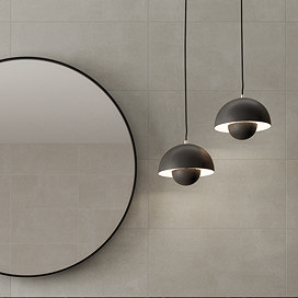 Element Chalk White Concrete Effect Wall and Floor Tiles - 300 x 600mm