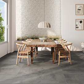 Element Large Format Charcoal Concrete Effect Wall and Floor Tiles - 600 x 1200mm