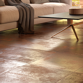 lementa Copper Oxide Metal Effect Wall & Floor Tiles - 600 x 600mm
