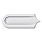 Eleonora White Scallop & Feather Bevelled Gloss Wall Tiles - 80 x 215mm