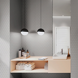 Elise Grey Hexagon Wall and Floor Tiles - 170 x 520mm Medium Image