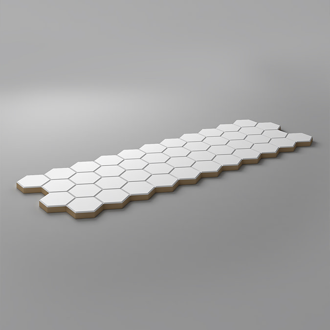Elise White Hexagon 170 x 520 Tiles