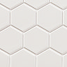 Elise White Hexagon Wall and Floor Tiles - 170 x 520mm  Standard Large Image