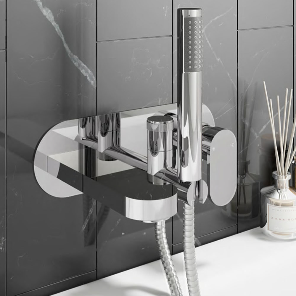 Elite Wall Mounted Bath Shower Mixer Tap + Shower Kit