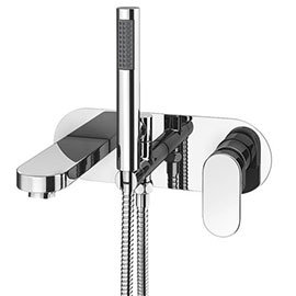 Elite Wall Mounted Bath Shower Mixer Tap + Shower Kit Medium Image