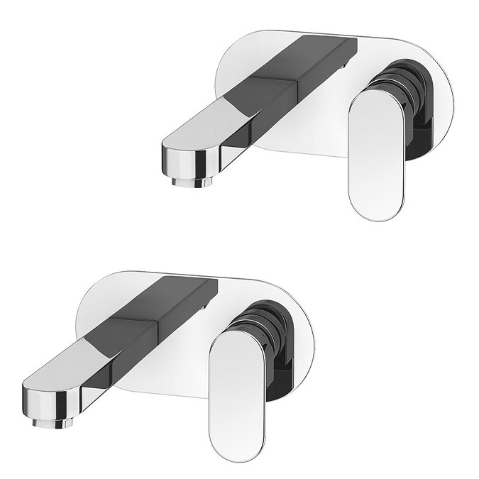 Elite Wall Mounted Tap Package (Bath Filler + Basin Tap) Chrome Large Image