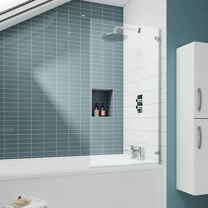 Ella 1400 Hinged Square Bath Screen