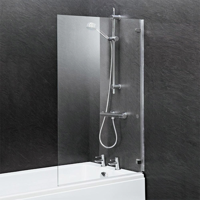 Ella 1400 Hinged Square Bath Screen ERSSQ at Victorian Plumbing UK