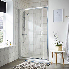 Ella Sliding Shower Door - Various Size Options Large Image