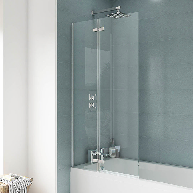 Ella 1400 Straight Hinged Bath Screen