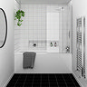 Ella 1400 Straight Hinged Bath Screen