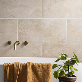 Ellinor Natural Travertine Effect Wall & Floor Tiles - 300 x 600mm